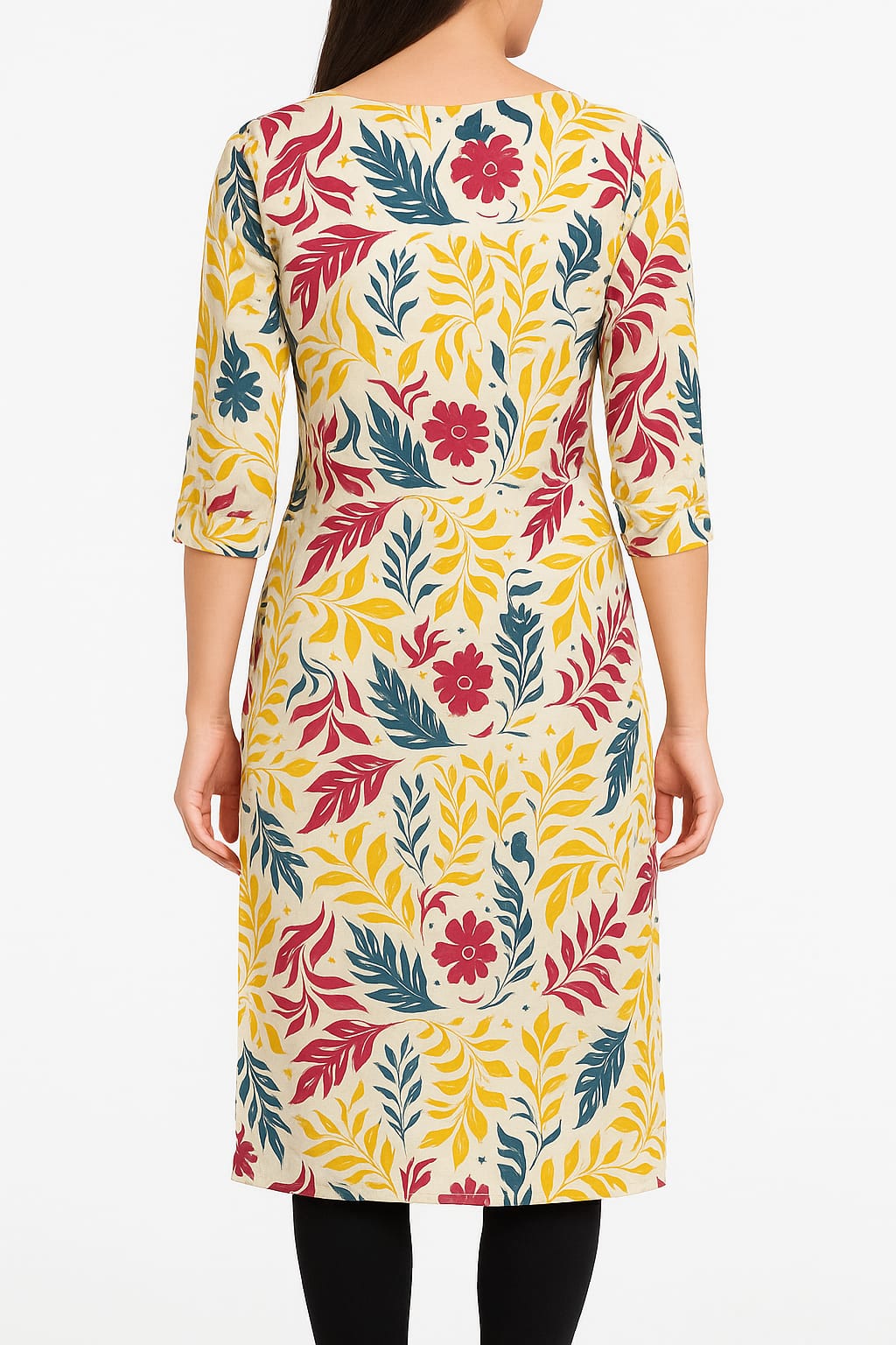 PREMIUM FLORAL PRINTED COTTON KURTI