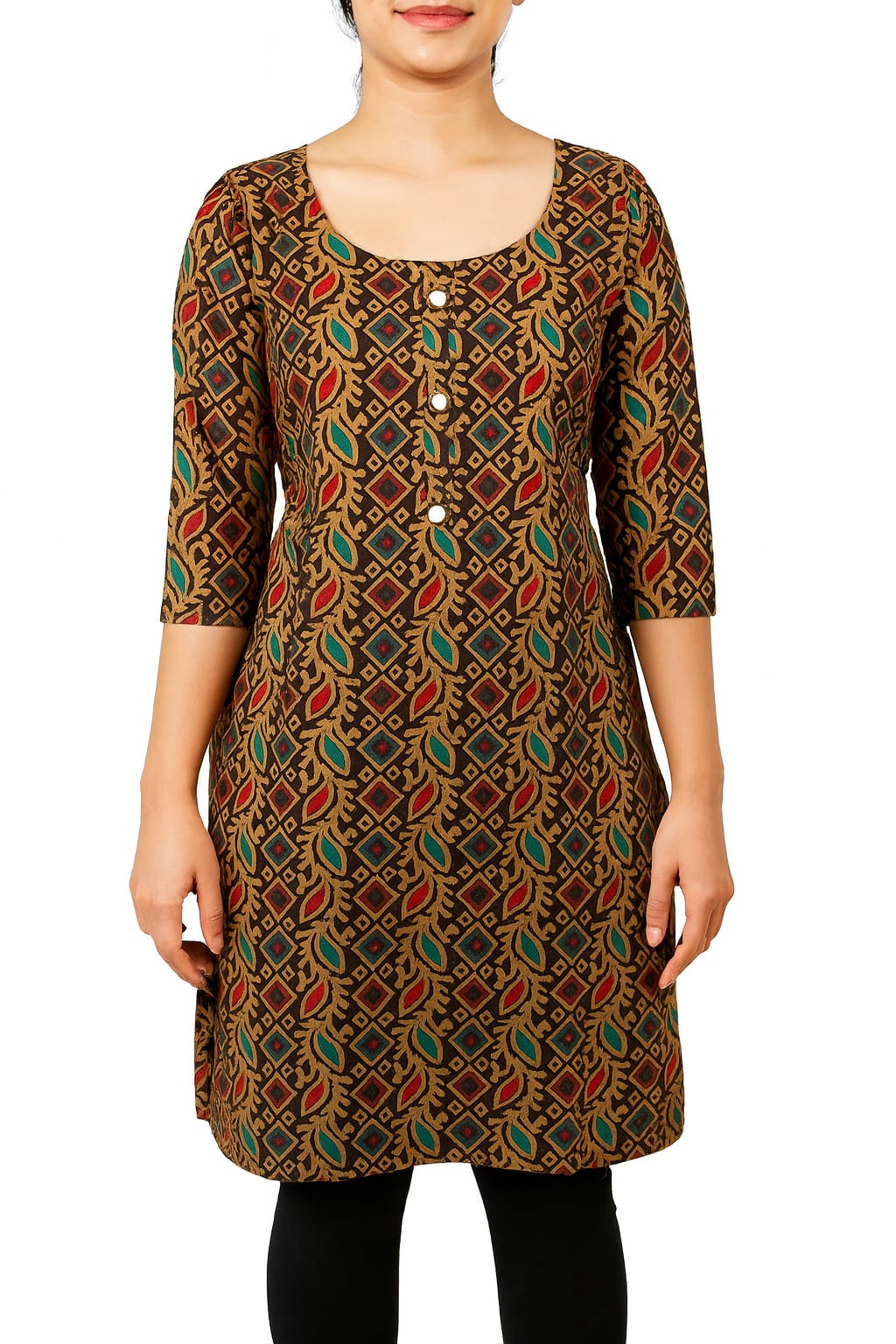 PREMIUM EMBROIDERED KURTA SET (Rust brown)