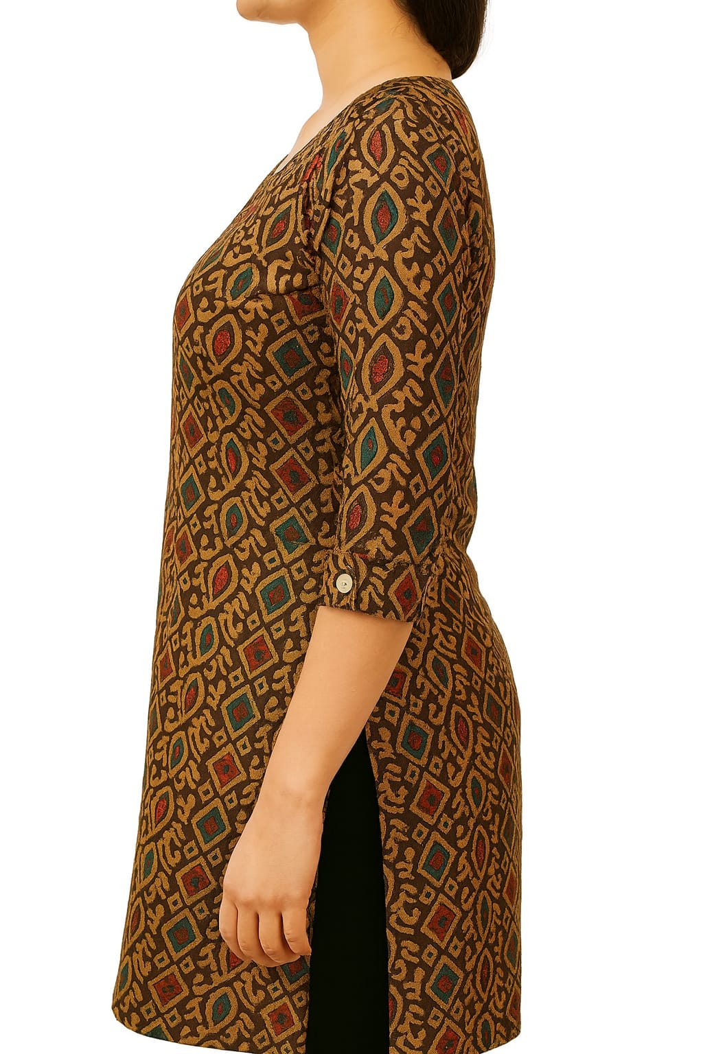 PREMIUM EMBROIDERED KURTA SET (Rust brown)
