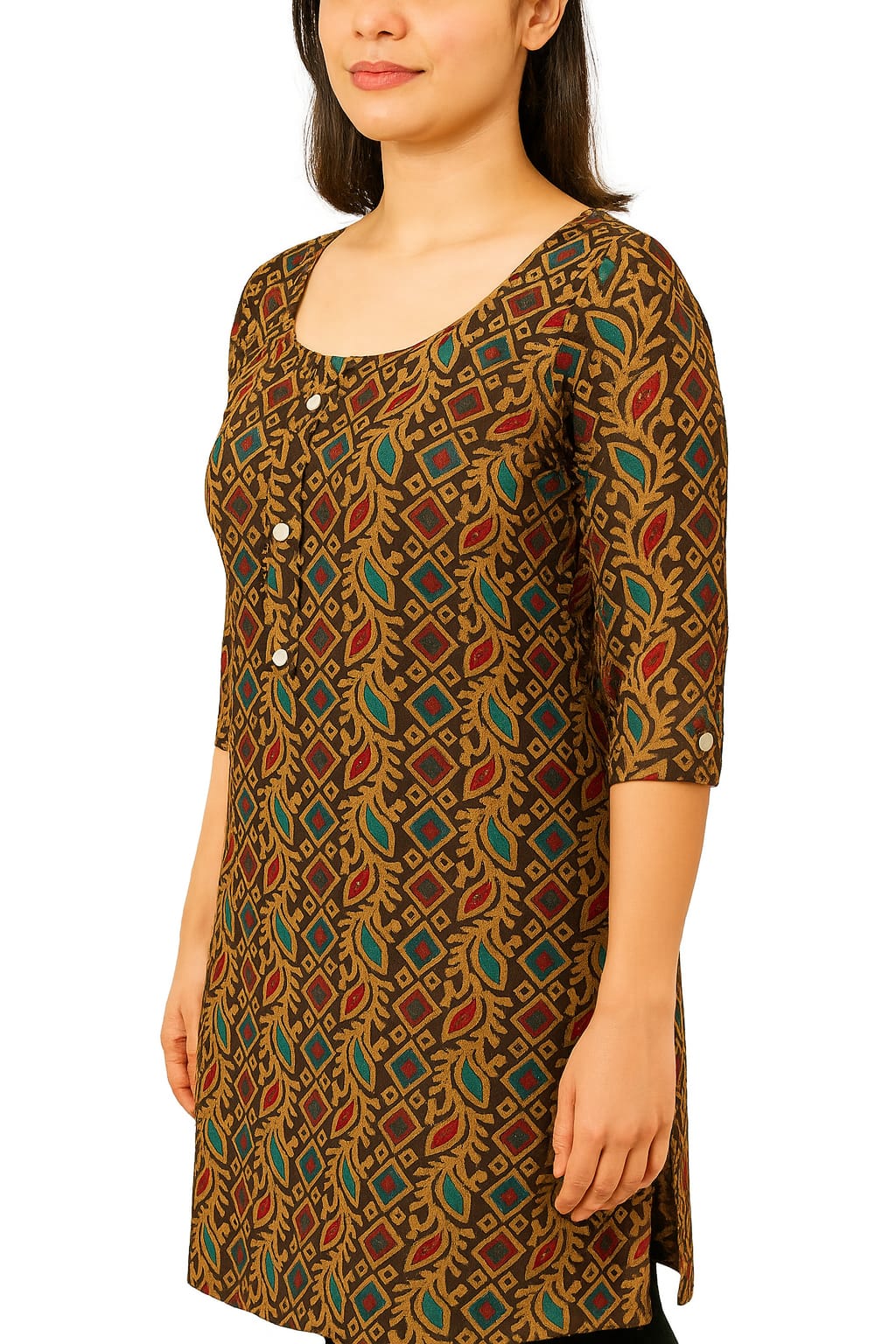 PREMIUM EMBROIDERED KURTA SET (Rust brown)